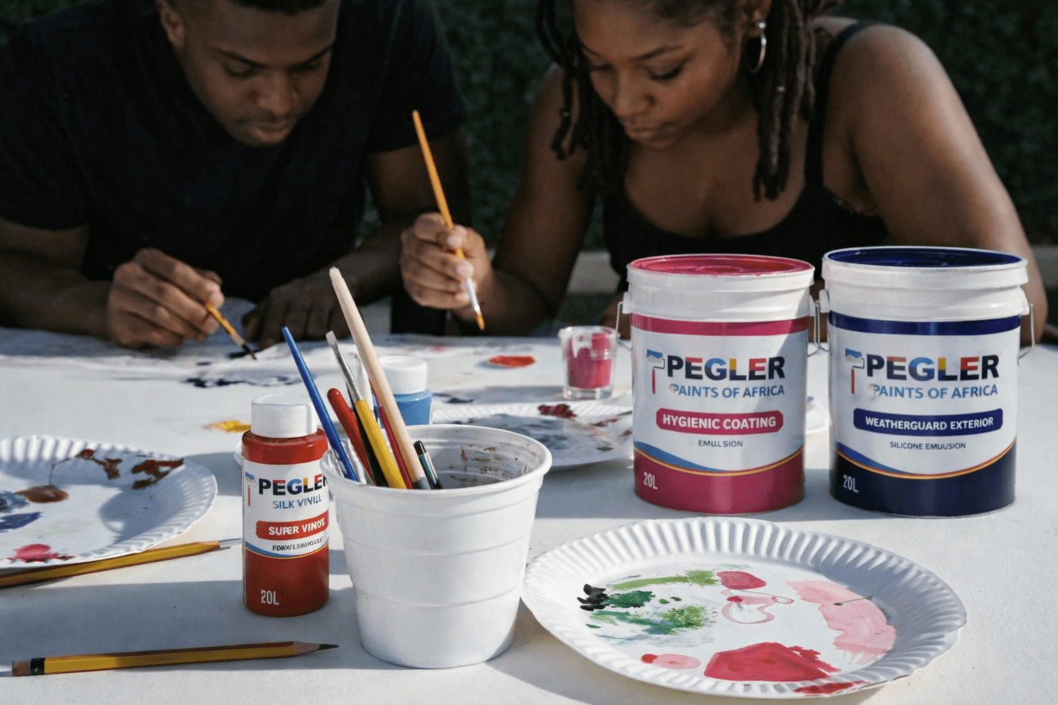 Test de teintes Pegler Paints of Africa